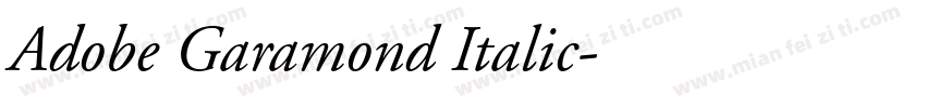 Adobe Garamond Italic字体转换